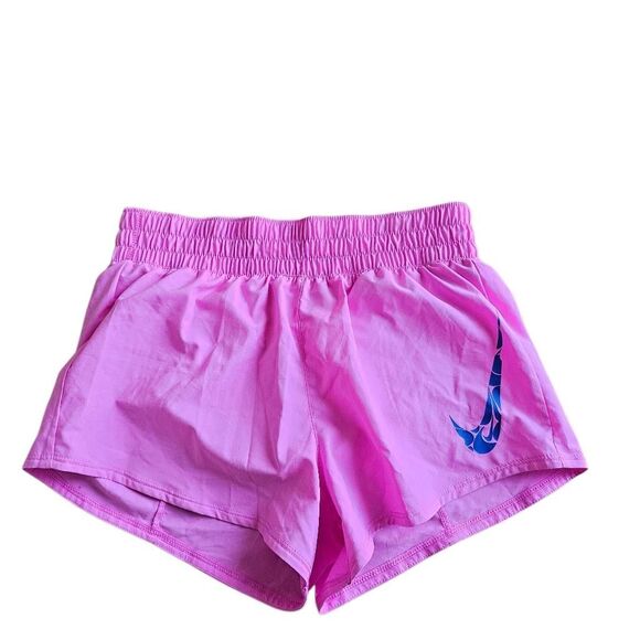 Nike womens Sz S Midnight rise pink brief lined shorts - Picture 1 of 8